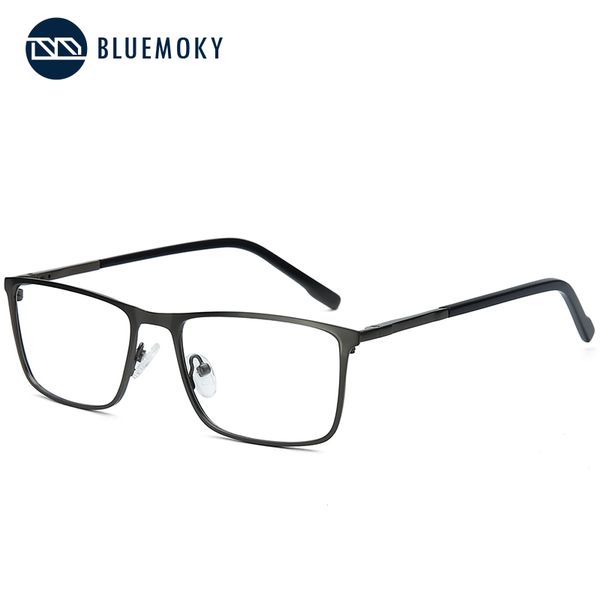 

bluemoky alloy square glasses frame men optical myopia clear glasses men eyeglasses frame mens high end eyewear 2019 bt2104, Black