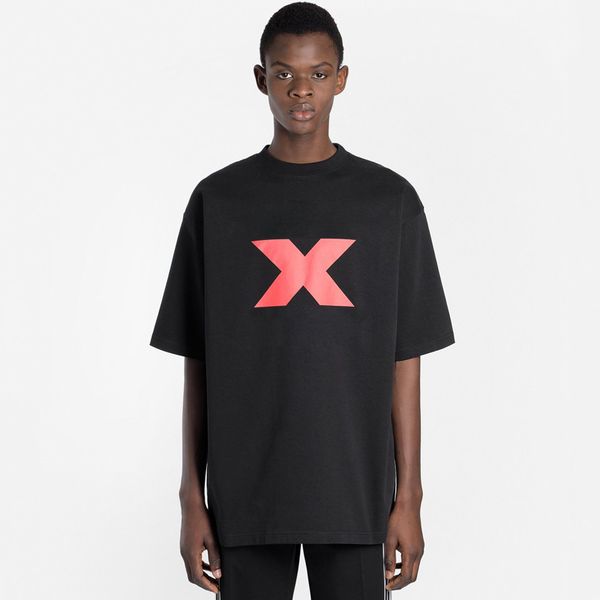 

20ss letter printed tee повседневный простой solid t-shirt summer high street короткие рукава мужчины женщины моды tee дышащий hfymtx803, White;black
