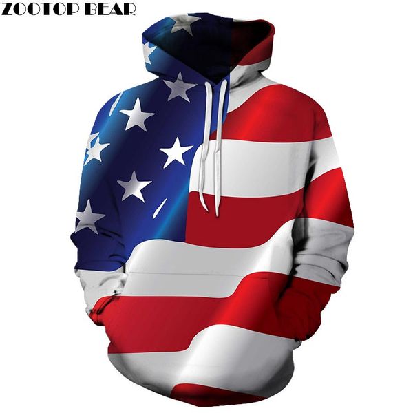 

wave usa flag 3d printed spring hoody outdoor sweatshirts men tracksuit hoodies pullover streetwear dropship zooear, Black