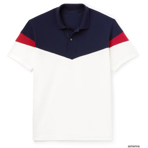 

crocodile mens designer polo shirts version fashion luxury france brand regular fit color block 4 colors p7m6tm7fsb027p, White;black
