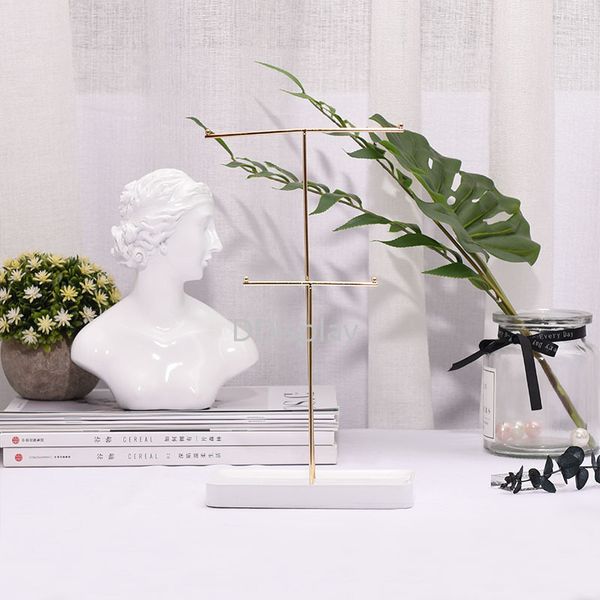 

[ddisplay]ins style jewelry set storage stands earrings display bracelet storage rack creative necklace display rack simple jewelry plate, Black