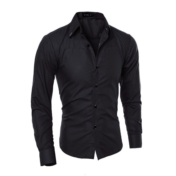 

sale novelty lattice plaided men's shirts full sleeve -5xl casual young man slim fit plus size boy clothes drop shipping, White;black