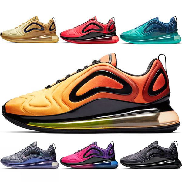 

running shoes men women sunrise sunset northern lights carbon grey gold red sea forest triple black white mens sport sneaker size 36-45
