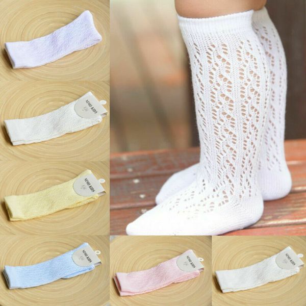 

baby girl kid infant toddler cotton knee high letter casual princess socks fishnet 0-4 years, Pink;yellow