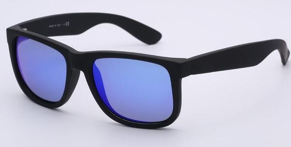 

2019 full balck frame blue lenses sunglasses fashion model for men women polarized uv400 lenses with boxes packages accessories, White;black