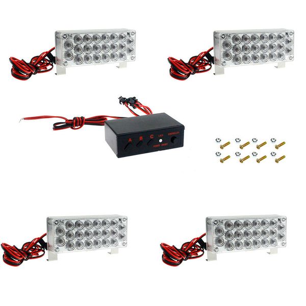 

car 88-led front grille amber flashing emergency strobe light deck 3 flash modes
