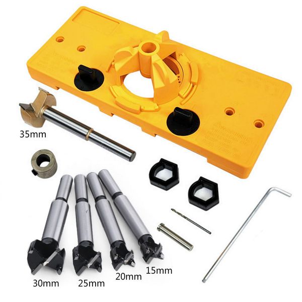 2019 15mm 35mm Cup Style Hinge Jig Boring Hole Drill Guide Forstner Door Hole Template Wood Cutter Carpenter Woodworking Tools From Wondenone 23 47