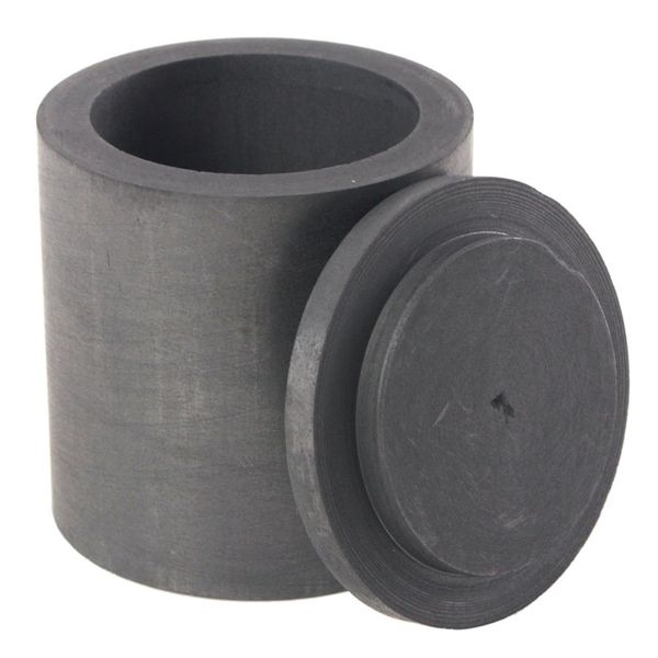

high purity graphite melting crucible casting with lid cover 40*40mm for silver&black