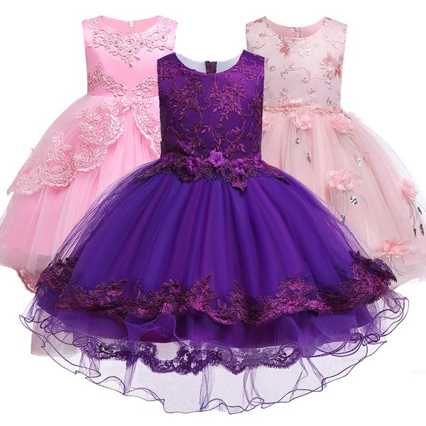 

дети вышитые отставая шоу показать платье партии девушки моды кружева цветок мальчик пэн пэн отставая пробурена свадебного платья, Red;yellow