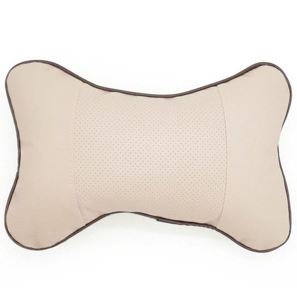 

1pcs universal car auto leather headrest breathable fatigue relief neck pillow