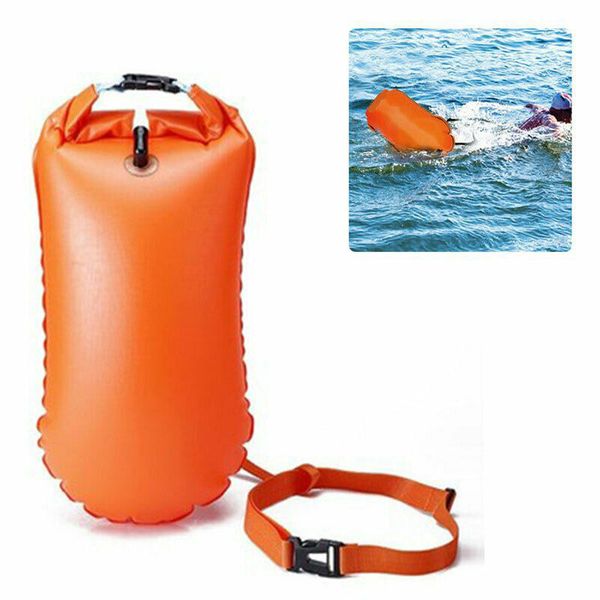 

inflatable swimming safety float lifesaving swim bag durable river lake sea portable diving surfing swimming pool accessories