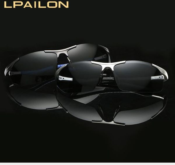 

men's sunglasses polarizing sunglasses box long face driving driver's glasses trendy glasses, White;black