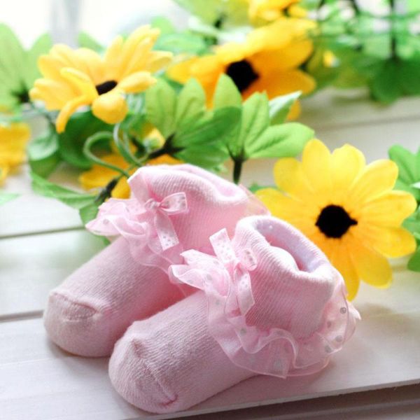 

toddlers combed cotton ankle socks baby girls bowknots socks toddler students solid lovely children soft comfortable, Pink;yellow