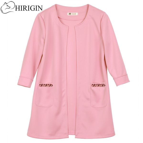 

hirigin 2017 осень зима новые женские повседневные длинные куртки теплые женщин тонкий пальто outwear топ кардиган, Black;brown