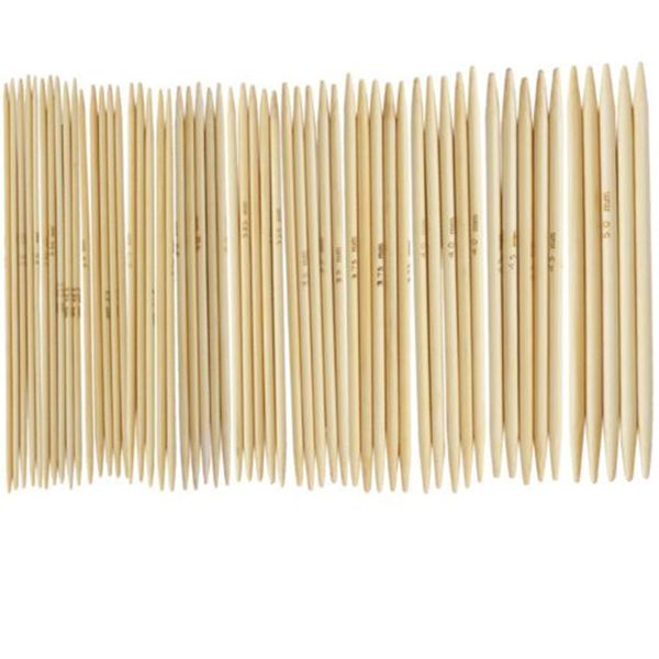 

11 sets/55pcs 4.9" bamboo knitted gloves crochet knitting needles 2.0-5.0 mm us 0-8 double pointed carbonized bamboo needles, Black