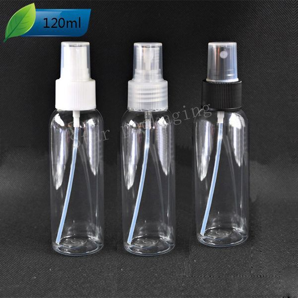 120 ml x 50 pcs Clear Cilindro Spray Bomba de perfume frasco de plástico para cosméticos, frascos de água florais Pulverizador de recipientes