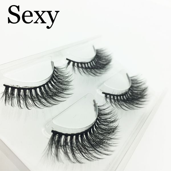 

messy 3d soft mink hair false eyelashes handmade wispy fluffy long lashes natural eye makeup tools faux eye lashes