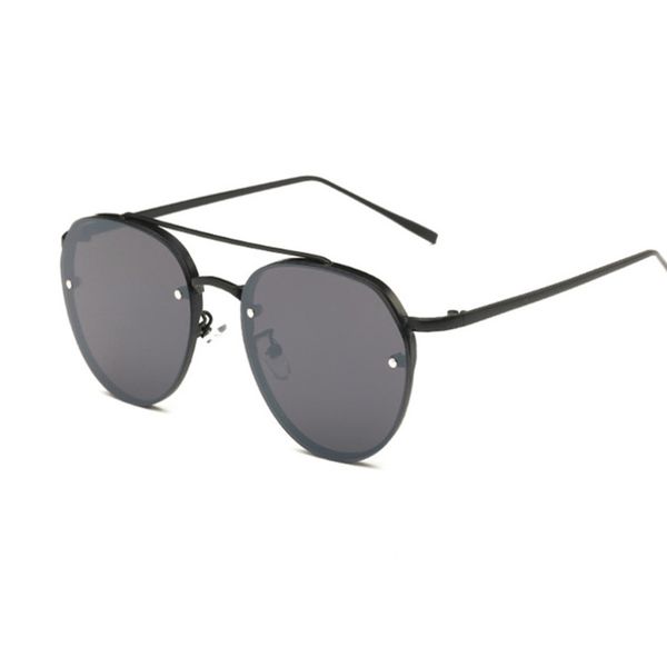 

anti-reflective uv400 not oppress silica nose bridge colorful ocean glasses lens sunglasses alloy frame vintage eyewear, White;black