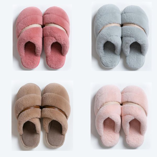

2020 ale non-brand winter women men slipper fur flip flops sandals indoor keep warm home shoes rubber flat sandals 38-45 style 42, White;red
