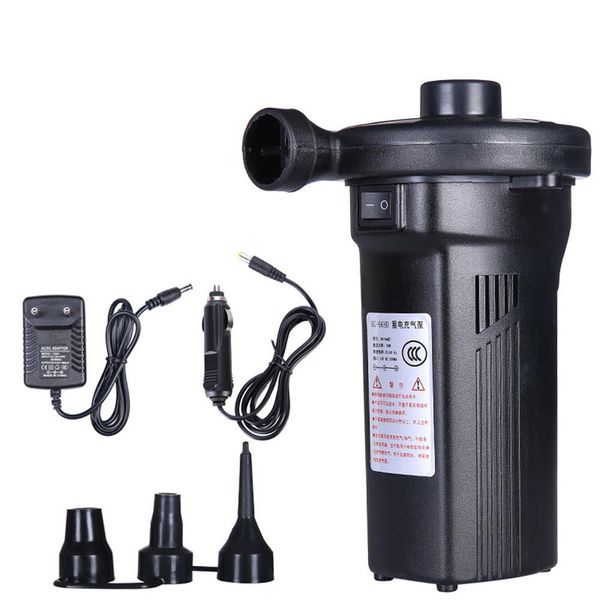 

portable auto 1pc electric air pump rechargeable car and home dual-use fast filling inflate mattress pump inflate/deflate