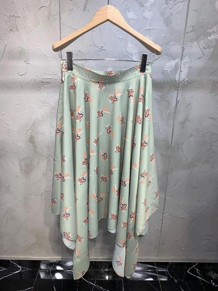 

2019 summer chic flower prints asymmetrical skirt rmsx 5.13, Black