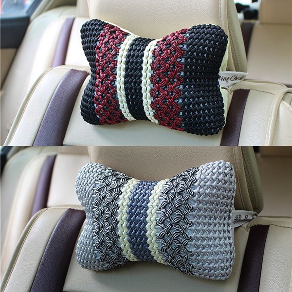 

2pcs/lot new car headrest support car seat covers summer breathe ice silk pillow automobiles interior styling pillows