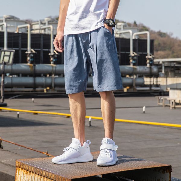 

casual shorts men's summer loose-fit comfortable harajuku men's bottoms streetwear sports hip hop brand cool pants, White;black