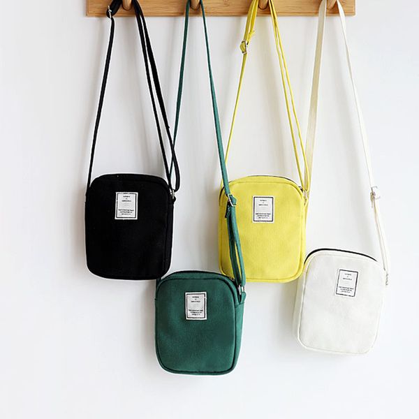 

original 2020 new korean canvas bag mobile phone girl messenger bag purse female shoulder handbags clutch phone purse