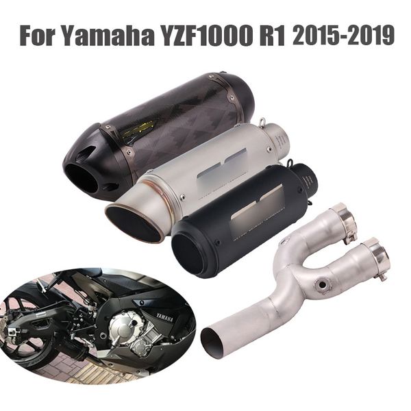 

мотоцикл глушителем совет побег 51мм link tube разъем для yamaha yzf1000 yzf-r1 2015 2016 2017 2018 2019