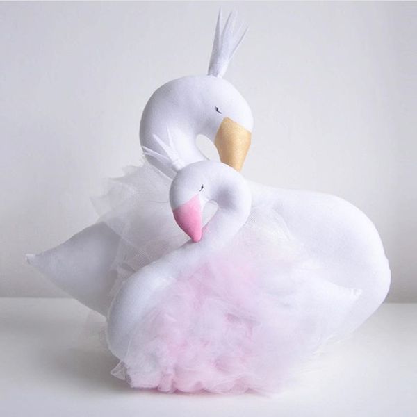 

ins explosion cute swan double-sided printed pillow cushion for girl children kids bed room decoration baby gift