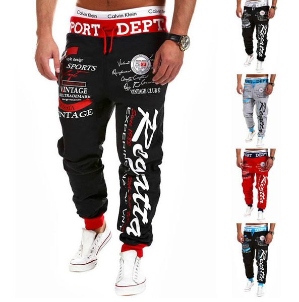 

мужская модельер буквенные брюки высокого качества бренда sweatpants 2020 новые прибытия sport повседневные брюки 5 цветов top hot sell, Black