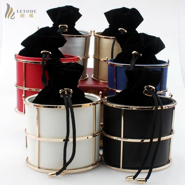 

women fashion handbags bucket pu metal string evening clutches party clutch bag shoulder & crossbody bags colorful