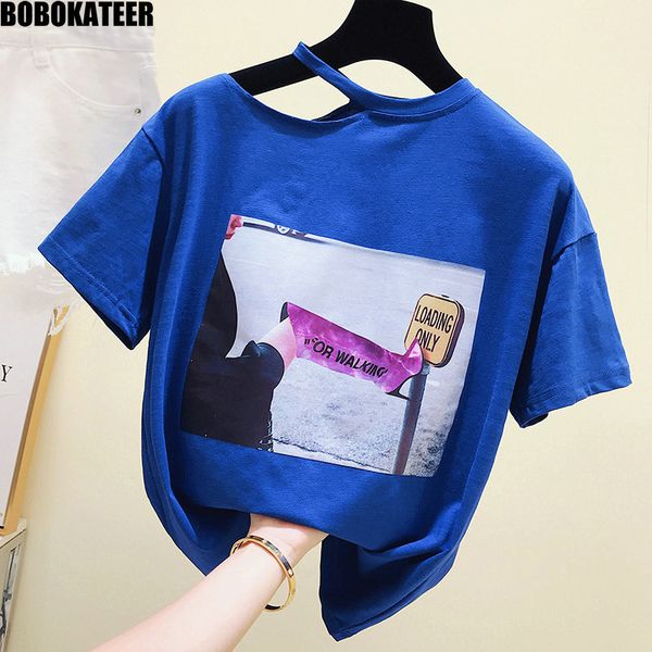 

bobokateer white t shirt women harajuku plus size cotton summer female t-shirt women tee shirt femme short sleeve 2019