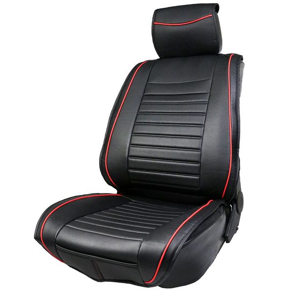 

single piece pu leather universal front single car seat covers seat cushion car-styling auto accessories