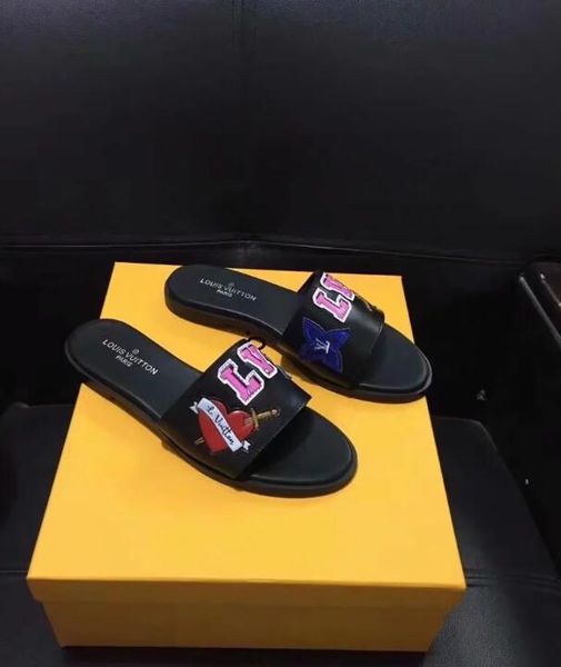 

luxury shoes slides summer beach indoor flat g sandals slippers house flip flops with spike sandal, Black