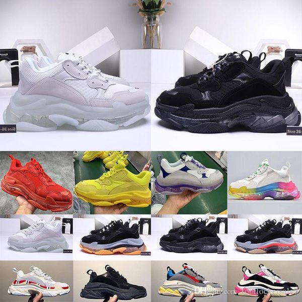 

triple s 2020 paris dad luxury designer shoes golden vintage tripler casual platform mens women sneakers trainers chaussures de pour hommes