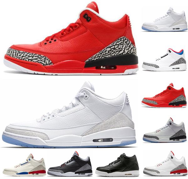 

new the 3s mens basketball shoes black white cement infrared wolf grey sneakers sport shoes sneakers running shoes