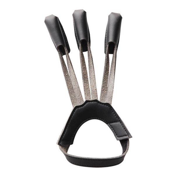 

1pc shooting finger protector finger gloves 3 hunting archery leather glove protect anti-slip durable archery accessories, Black;gray