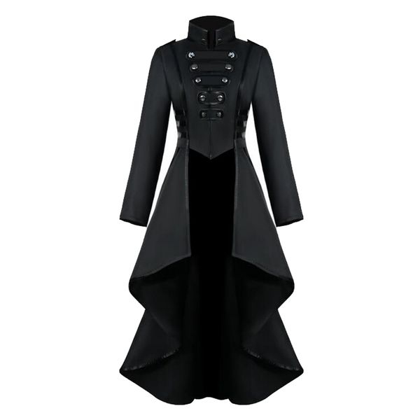 

retro style victorian gothic coat jacket medieval tailcoat outerwear, Black;white