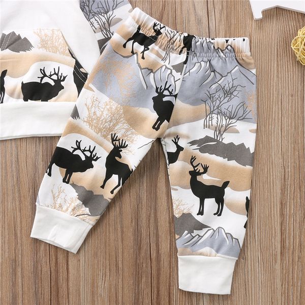 

pudcoco new born baby boys girls deer forest fairy tales hooded pants leggings bebe cotton warm outfits clothes set, White