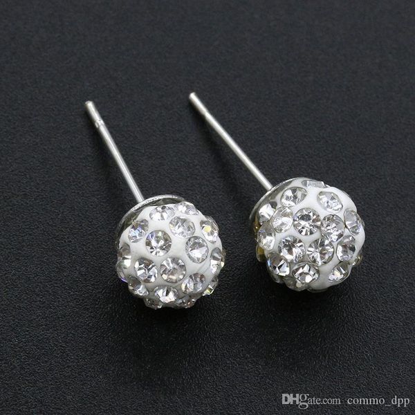 

selling ear stud luxury crystal zircon 925 silver earrings for women new supplies fashion jewelry charm stud earrings beautiful gift, Golden;silver