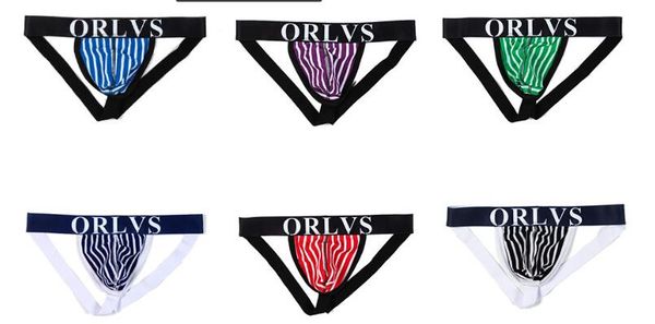 

wholesale new fine men's g-strings panties men's striped underwear orlvs, Black;brown