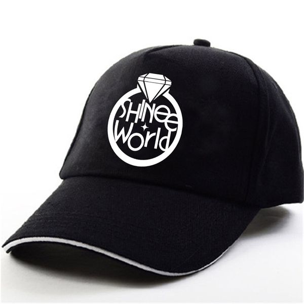 

youpop kpop shinee 5th five onew key minho taemin jonghyun black baseball cap hip-hop cap men women hats, Blue;gray