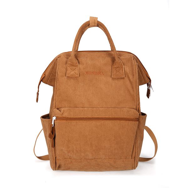 

corduroy backpacks for women 2019 fashion winter casual style ladies solid color back pack female teens girls school backpack