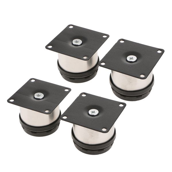 

stainless steel furniture plinth legs feet / 4 pack / 6-35cm /2 inch dia