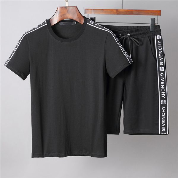 

mens womens fashion tracksuit letters embroidery summer sportswear for men short sleeves pullover casual jogger pants suits o-neck sportsuit, Gray