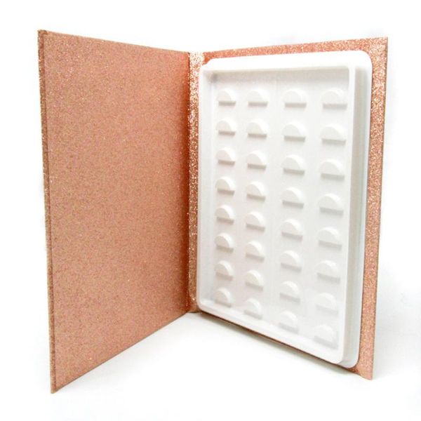 

16 pair container organizer eyelash storage book care travel glitter paper compartment sample catalog makeup display portable