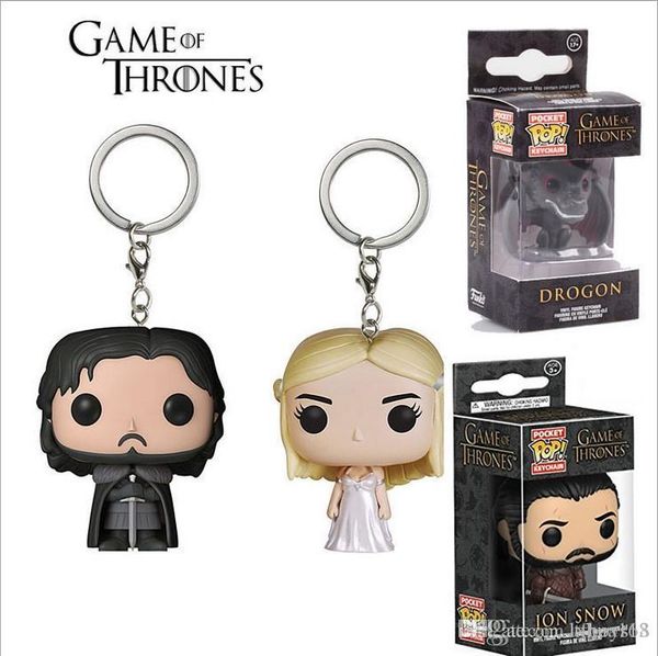 

cute lxh brand new 1p funko pocket pop keychain - daenerys game of thrones vinyl figure keyring with box toy gift good quality