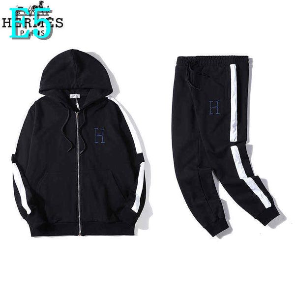 

fashion apparel men tracksuit mens jacket + pants joggers suits black color tracksuits sets clothes size -3xle5, Gray