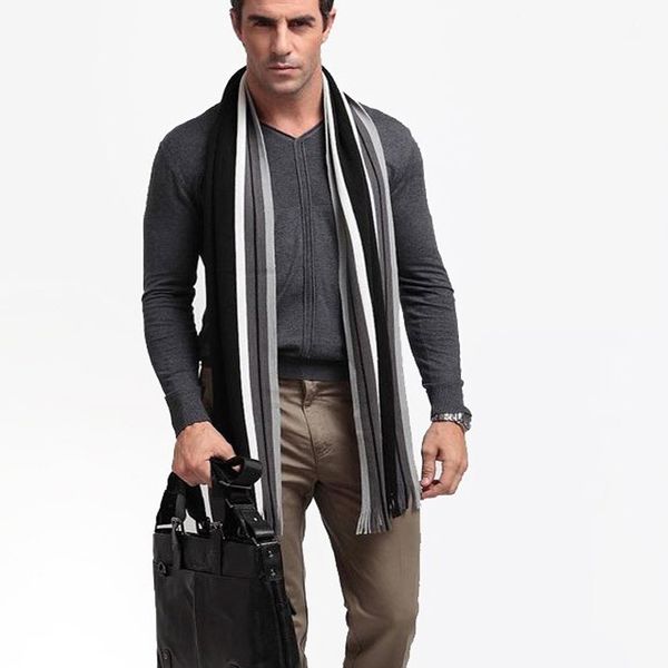 

luxury- mens designer scarf long plaid cashmere winter scarves luxury gift black navy purple red colors ing, Blue;gray